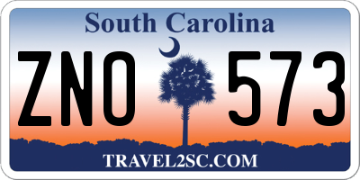 SC license plate ZNO573