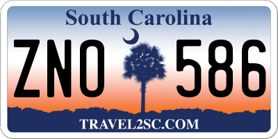 SC license plate ZNO586