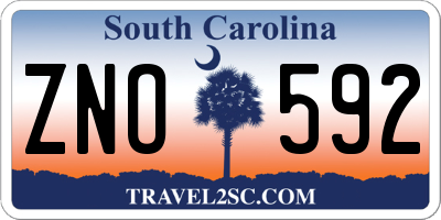 SC license plate ZNO592