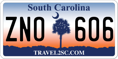 SC license plate ZNO606