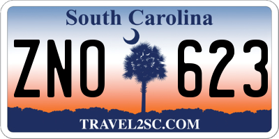 SC license plate ZNO623