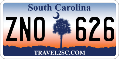 SC license plate ZNO626