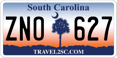 SC license plate ZNO627