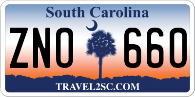 SC license plate ZNO660