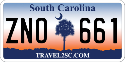 SC license plate ZNO661