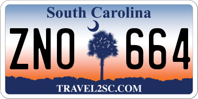 SC license plate ZNO664