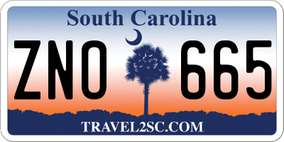 SC license plate ZNO665