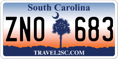 SC license plate ZNO683