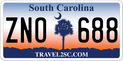 SC license plate ZNO688