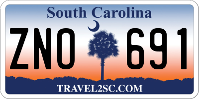 SC license plate ZNO691