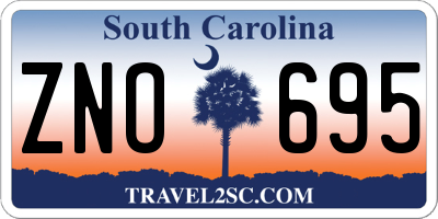 SC license plate ZNO695