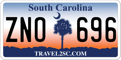 SC license plate ZNO696