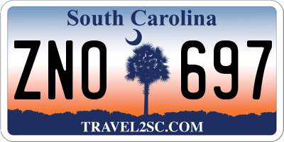 SC license plate ZNO697