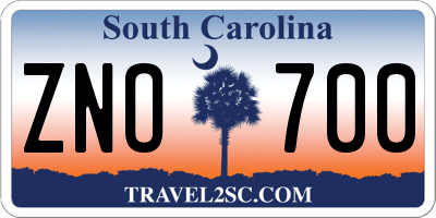 SC license plate ZNO700