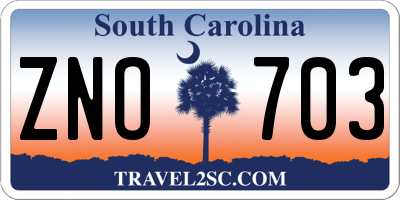 SC license plate ZNO703