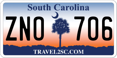 SC license plate ZNO706