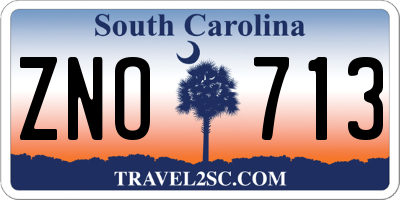 SC license plate ZNO713