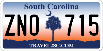 SC license plate ZNO715