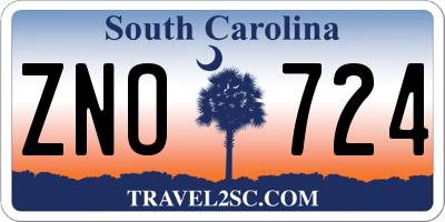 SC license plate ZNO724