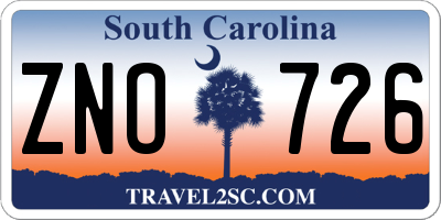 SC license plate ZNO726