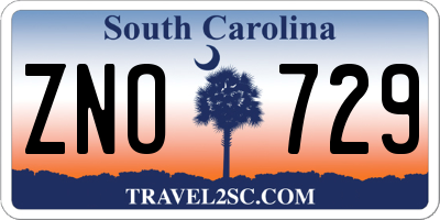 SC license plate ZNO729