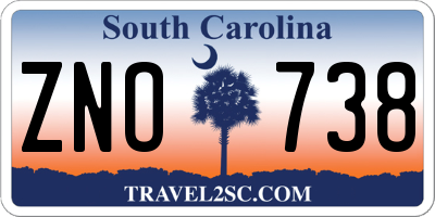 SC license plate ZNO738