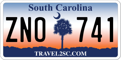 SC license plate ZNO741