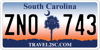 SC license plate ZNO743