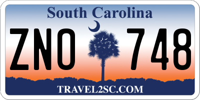SC license plate ZNO748