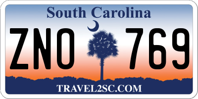 SC license plate ZNO769