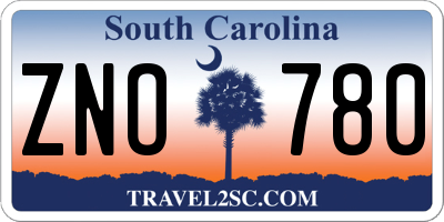SC license plate ZNO780