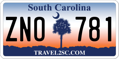 SC license plate ZNO781