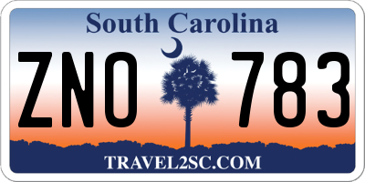 SC license plate ZNO783