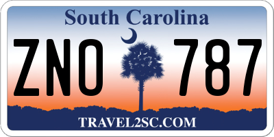 SC license plate ZNO787