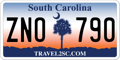 SC license plate ZNO790
