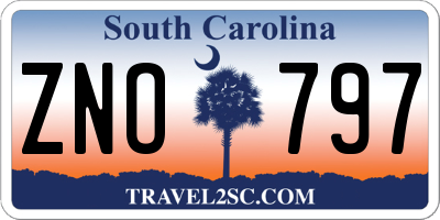 SC license plate ZNO797