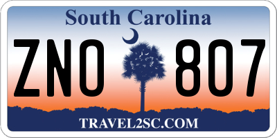 SC license plate ZNO807