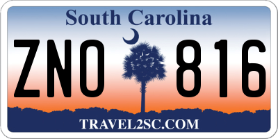 SC license plate ZNO816