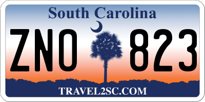 SC license plate ZNO823