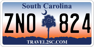 SC license plate ZNO824