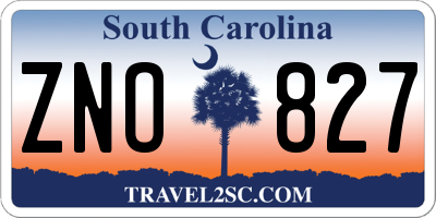 SC license plate ZNO827