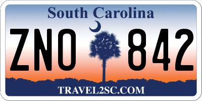 SC license plate ZNO842