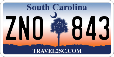 SC license plate ZNO843