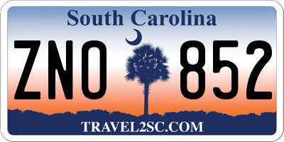 SC license plate ZNO852
