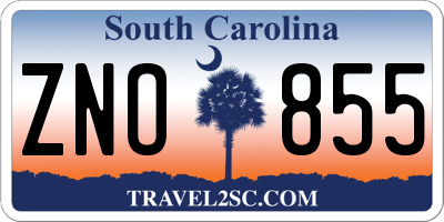 SC license plate ZNO855