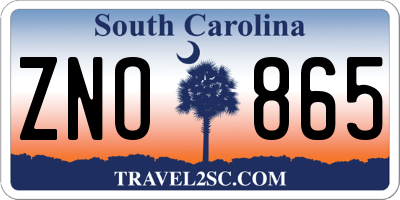 SC license plate ZNO865