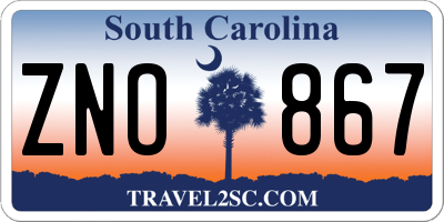 SC license plate ZNO867