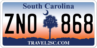 SC license plate ZNO868