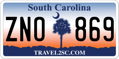 SC license plate ZNO869