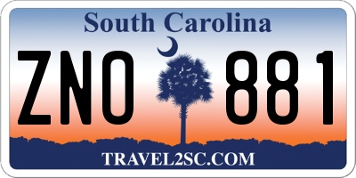 SC license plate ZNO881